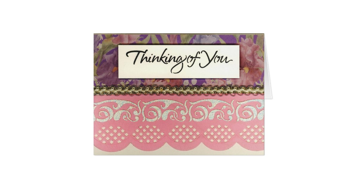 Thinking of You Blank Card Template | Zazzle