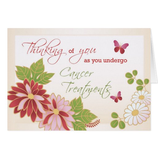Thinking of You Cancer Treatments Flowers Greeting Card Zazzle