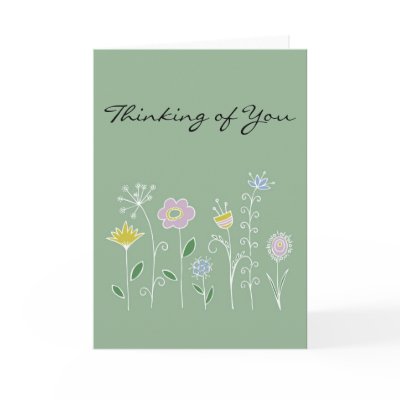 Thinking of You Greeting Cards by myslewis