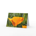 Thinking of you card- poppy