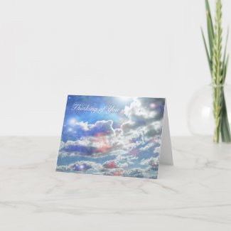 Thinking of You Clouds Note Card card