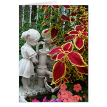 Thinking of You,Coleus With Pump Figurine Cards