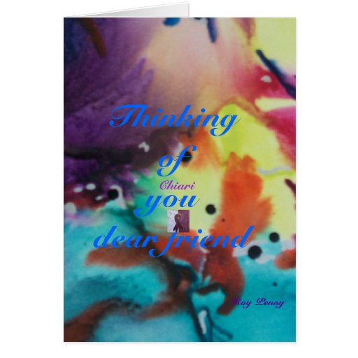 Thinking of you dear friend card  Zazzle