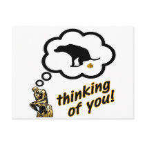 Thinking of You Dog Crap Postcard