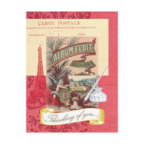 Thinking of You Parisian Collage Postcard