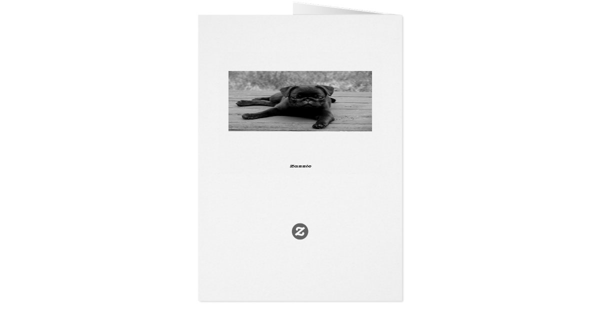 Thinking of You Pug Puppy Dog Blank Note Card Zazzle