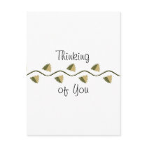 Thinking of You Simple Design Elegant Postcard postcards