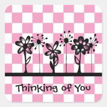 Thinking of You Square Sticker