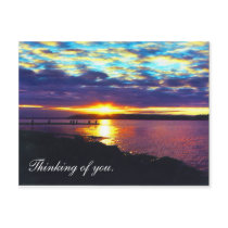Thinking of you. sunset lake postcard_horizontal, by ohbob12 Thinking of you. sunset lake postcard_horizontal,