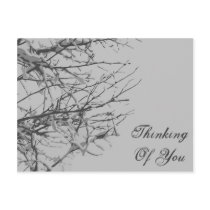 Thinking Of You Winter Postcard by mariannegilliand Thinking Of You Winter Postcard