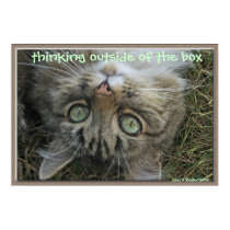 Thinking outside of the box poster posters