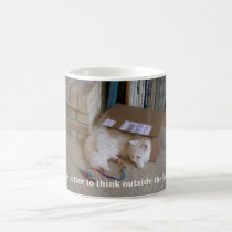 Thinking Outside the Box mugs by codfishlady Thinking Outside the Box mugs