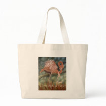 Thinking Pink Flamingo Tote bags by Laura_Regan_Artist Thinking Pink Flamingo Tote bags