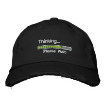 Thinking.... Please Wait Embroidered Hats