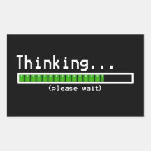 Thinking... Please wait funny stickers