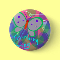 Thinking Spring Butterflies buttons
