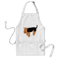 Thinking Welsh Terrier Apron