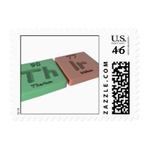 Thir  as Th Thorium and Ir Iridium Postage Stamps