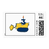 Third Birthday Bulldozer Stamp