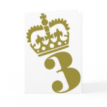 Third Birthday - Number – 3 Greeting Card