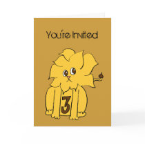 Third Birthday Party Lion Invitation cards by BirthdayStampStore Third Birthday Party Lion Invitation cards