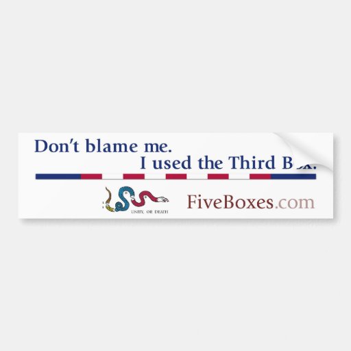 Third Box Bumper Sticker