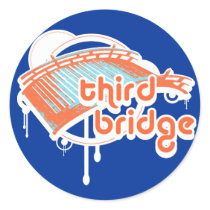 third bridge. orange&blue. stickers by asyrum third bridge. orange&blue. stickers
