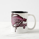 third bridge. pink&maroon. coffee mugs