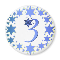 Third Day of Hanukkah Magnet by Celebration4all Third Day of Hanukkah Magnet