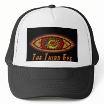 Third Eye - Black Print with Caption by Manda hats