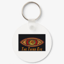 Third Eye - Black Print with Caption by Manda keychains by junglewalkcom Third Eye - Black Print with Caption by Manda keychains