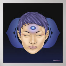 Third Eye Chakra - Infinite - 24x24' Dark Poster