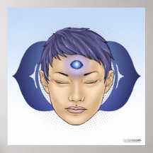 Third Eye Chakra - Infinite - 24x24' Light Poster