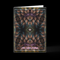 Third Eye Fractal Art Greeting Card cards