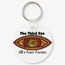 Third Eye - White Print with Caption by Manda keychains by junglewalkcom Third Eye - White Print with Caption by Manda keychains