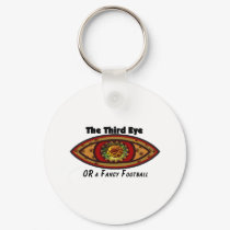 Third Eye - White Print with Caption by Manda keychains by junglewalkcom Third Eye - White Print with Caption by Manda keychains