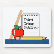 Third Grade Teacher (Notebook) mousepads by LushLaundry Third Grade Teacher (Notebook) mousepads