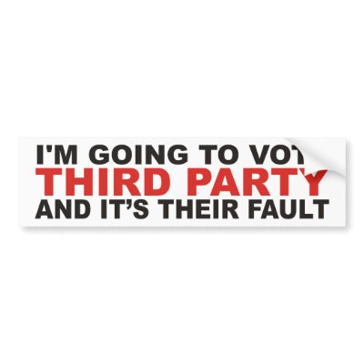 Third Party Bumper Sticker by 2plus2equals5