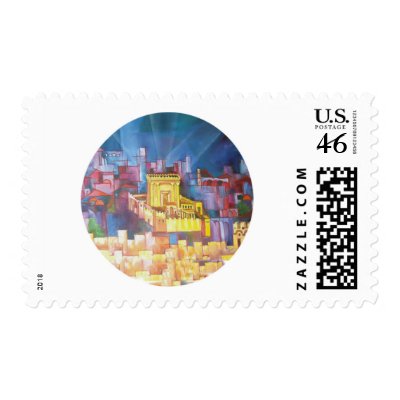 Third Temple of Jerusalem Postage Stamp by naranjay