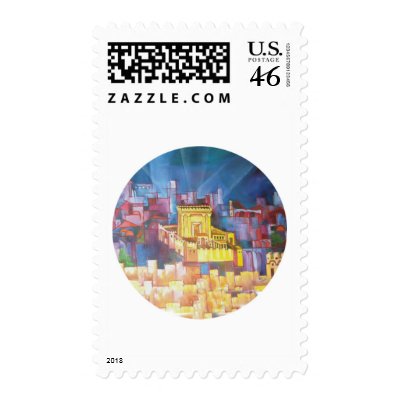 Third Temple of Jerusalem Postage Stamp by naranjay