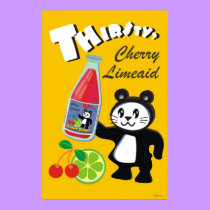 Thirsty? Happy Pandy Cherry Limeaid posters by printslink Thirsty? Happy Pandy Cherry Limeaid posters