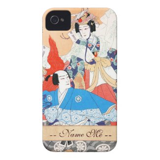 Thirty-six Kabuki Actors Portraits - Two Dancers iPhone 4 Case