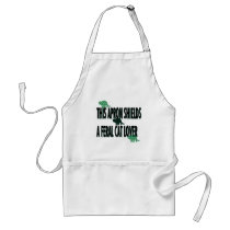 This Apron Shields a Feral Cat Lover long Apron