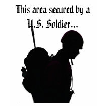 This Area Secured By A U.S. Soldier T-Shirt