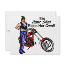 This Biker Bitch Rides her Own invitations by Mustang_Lady This Biker Bitch Rides her Own invitations