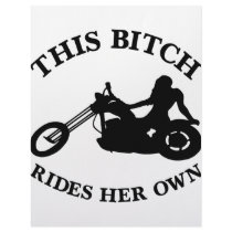 This Bitch Rides her Own Chopper Personalized Letterhead