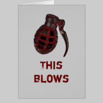 This Blows belated birthday Card cards
