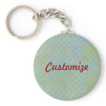 This Blue Vintage Antique Diamond Net Pattern keychains