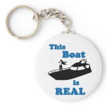 This Boat is Real Keychain