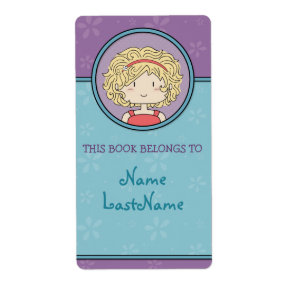 This book belongs to... (blue and purple) label
